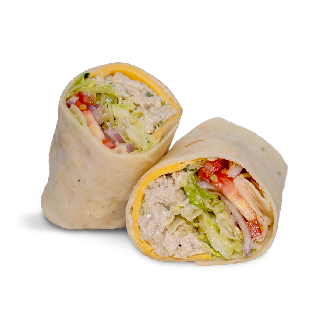 Cluck Norris Wrap with Classic Chicken Salad, Provolone or American Cheddar