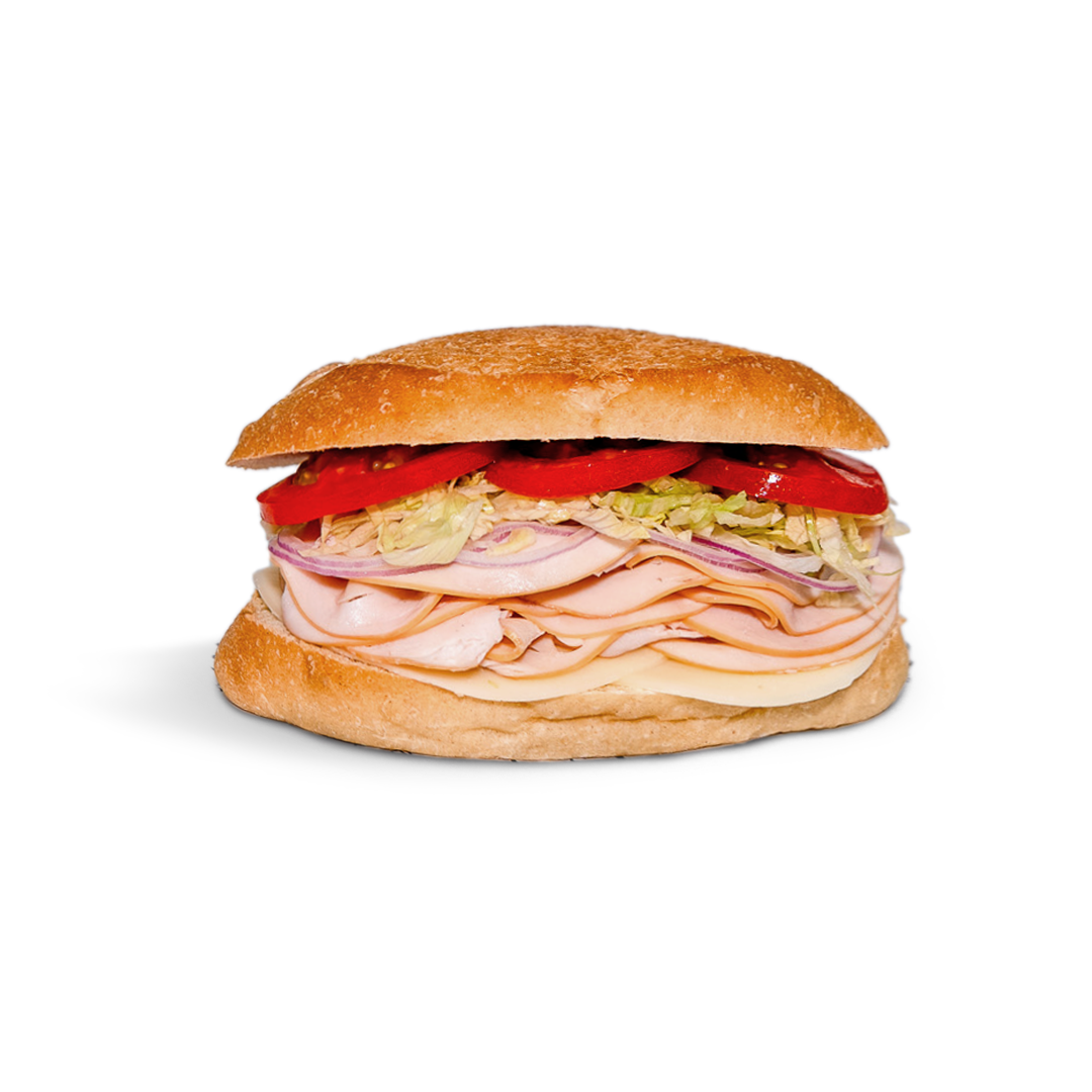 Mother Clucker with Smoked Chicken, American Bacon, Provolone or American Cheddar